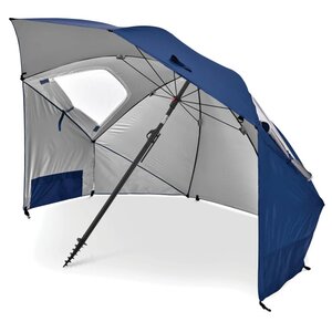 Sport-brella parasol de plage premiere xl bleu 243 cm