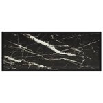 vidaXL Meuble TV noir avec verre marbre noir 100x40x40 cm