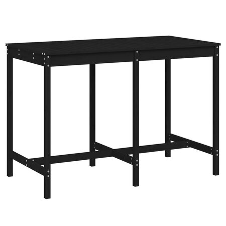 vidaXL Table de jardin noir 159 5x82 5x110 cm bois massif de pin