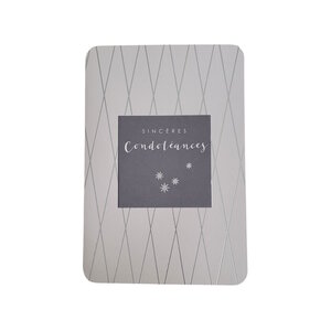 Carte De Voeux -  Sincères Condoléances - Grise