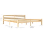 vidaXL Cadre de lit Blanc Bois de pin massif 200x200 cm