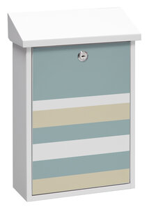 Boîte aux Lettres en Acier sérigraphié Premium E5601-STR « Lines » Blanc