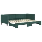 vidaXL Lit de jour avec lit gigogne vert foncé 80x200 cm velours