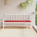 vidaXL Coussin de banc de jardin rouge 180x50x3 cm tissu oxford