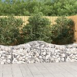 vidaXL Paniers à gabions arqués 9 Pièces 200x50x60/80 cm Fer galvanisé