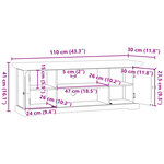 vidaXL Meuble TV blanc 110x30x41 cm bois d'ingénierie