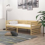 vidaXL Lit de repos avec matelas 90x200 cm Bois de pin massif