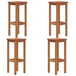 vidaXL Tabourets de bar lot de 4 bois massif d'acacia