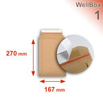 Lot de 5 enveloppes carton wellbox 1 format 176x270 mm