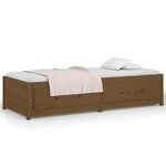 vidaXL Lit de jour Marron miel 75x190 cm Bois de pin massif
