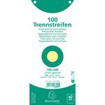 Paquet 100 Fiches Intercalaires Horizontales Unies Perforées - 105x240mm - Jaune - X 12 - Exacompta