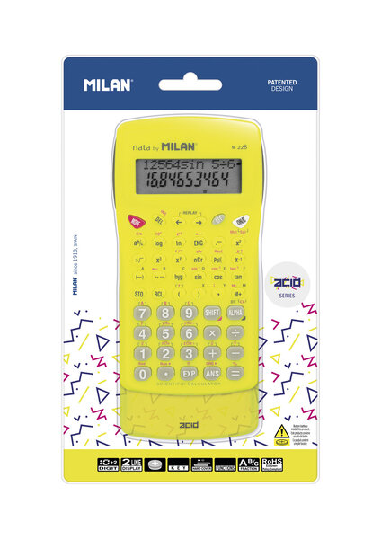 Calculatrice scientifique M228 série Acid  jaune