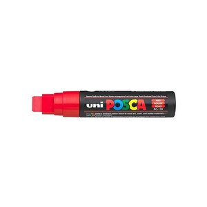 Marqueur pointe rectangulaire extra-large posca pc17k 15mm rouge x 5 posca