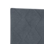 vidaXL Tête de lit design blocs de diamant gris foncé 90 cm velours