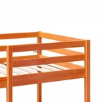 vidaXL Lit mezzanine avec bureau et chaises brun cire 90x200 cm pin