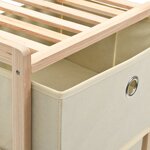 vidaXL Étagères de rangement avec 3 paniers en tissu 2 Pièces beige cèdre