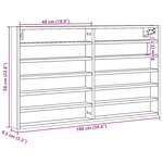 vidaXL Armoire à vitrine chêne fumé 100x8 5x58 cm bois d'ingénierie