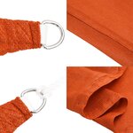 vidaXL Voile d'ombrage 160 g/m² Orange 2x2 5 m PEHD