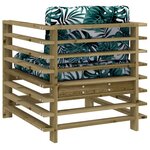 vidaXL Chaises de jardin avec coussins lot de 2 bois de pin imprégné