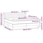 vidaXL Sommier à lattes de lit avec matelas Gris clair 180x200cm Tissu