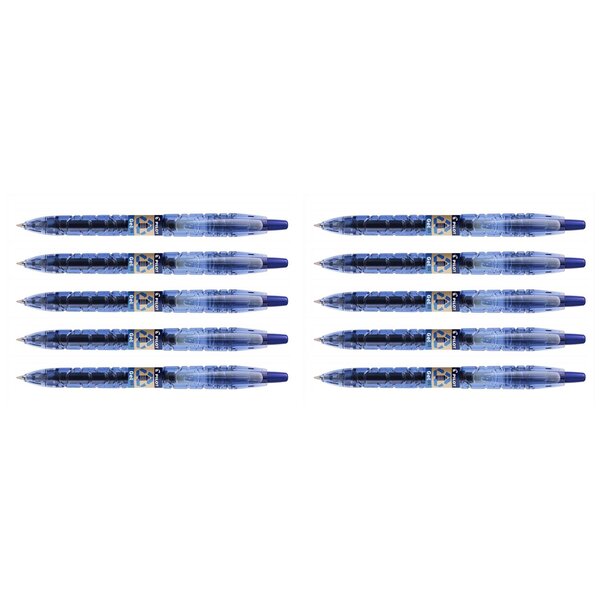 Stylo bille à encre gel b2p pointe fine 0 5 mm tracé 0 3 mm bleu x 10 pilot