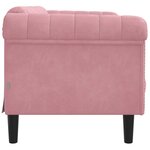 vidaXL Canapé à 2 places rose velours