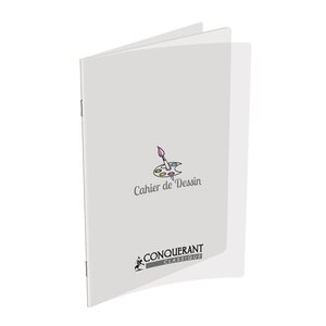 cahier à dessin 24X32 polypro incolore 96P 120G uni OXFORD