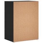 vidaXL Buffets 2 Pièces noir 60x39x80 cm bois d’ingénierie