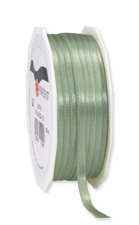 Satin double face 50-m-rouleau 6 mm vert sauge