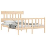 vidaXL Cadre de lit avec tête de lit 140x190 cm bois massif