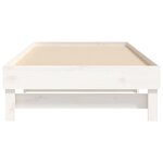vidaXL Lit coulissant Blanc 2x(100x200) cm Bois de pin massif