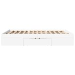 vidaXL Cadre de lit blanc 150x200 cm bois d'ingénierie