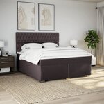 vidaXL Sommier à lattes de lit avec matelas Marron foncé 180x200 cm