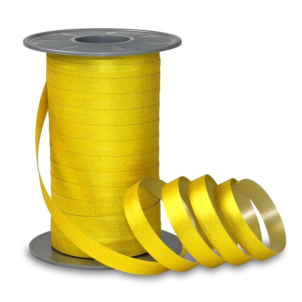 Bolduc poly glitter 100-m-bobine 10 mm moutarde