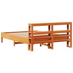 vidaXL Cadre de lit sans matelas cire marron 140x200cm bois pin massif