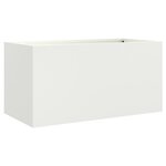 vidaXL Jardinière blanc 62x30x29 cm acier laminé à froid