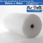 Lot de 6 rouleaux de film bulle d'air largeur 100cm x longueur 100m - gamme air'roll coex