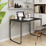 vidaXL Bureau d'ordinateur Noir 110x60x73 cm Aggloméré