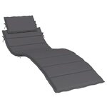 vidaXL Coussin de chaise longue anthracite 186x58x4 cm tissu oxford