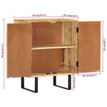 vidaXL Buffet avec 2 portes 55x35x70 cm bois massif de manguier