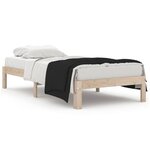 vidaXL Cadre de lit bois massif 90x190 cm simple