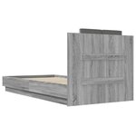 vidaXL Cadre de lit avec tête de lit sonoma gris 75x190 cm
