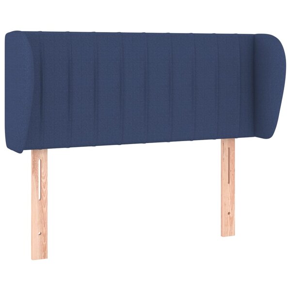 vidaXL Tête de lit avec oreilles Bleu 83x23x78/88 cm Tissu