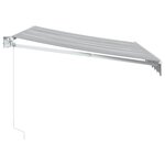 vidaXL Auvent rétractable anthracite/blanc 3x2 5 m tissu et aluminium