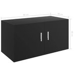 vidaXL Armoire murale Noir 80x39x40 cm Bois d'ingénierie