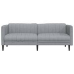 vidaXL Canapé à 3 places gris clair tissu
