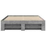 vidaXL Cadre de lit gris béton 120x200 cm bois d'ingénierie