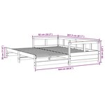 vidaXL Lit de jour sans matelas blanc 80x200 cm bois de pin massif