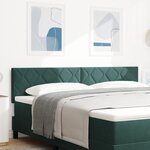 vidaXL Tête de Lit LED Vert Foncé Ensemble de 2 Vert foncé