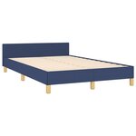 vidaXL Cadre de lit avec tête de lit Bleu 120x200 cm Tissu